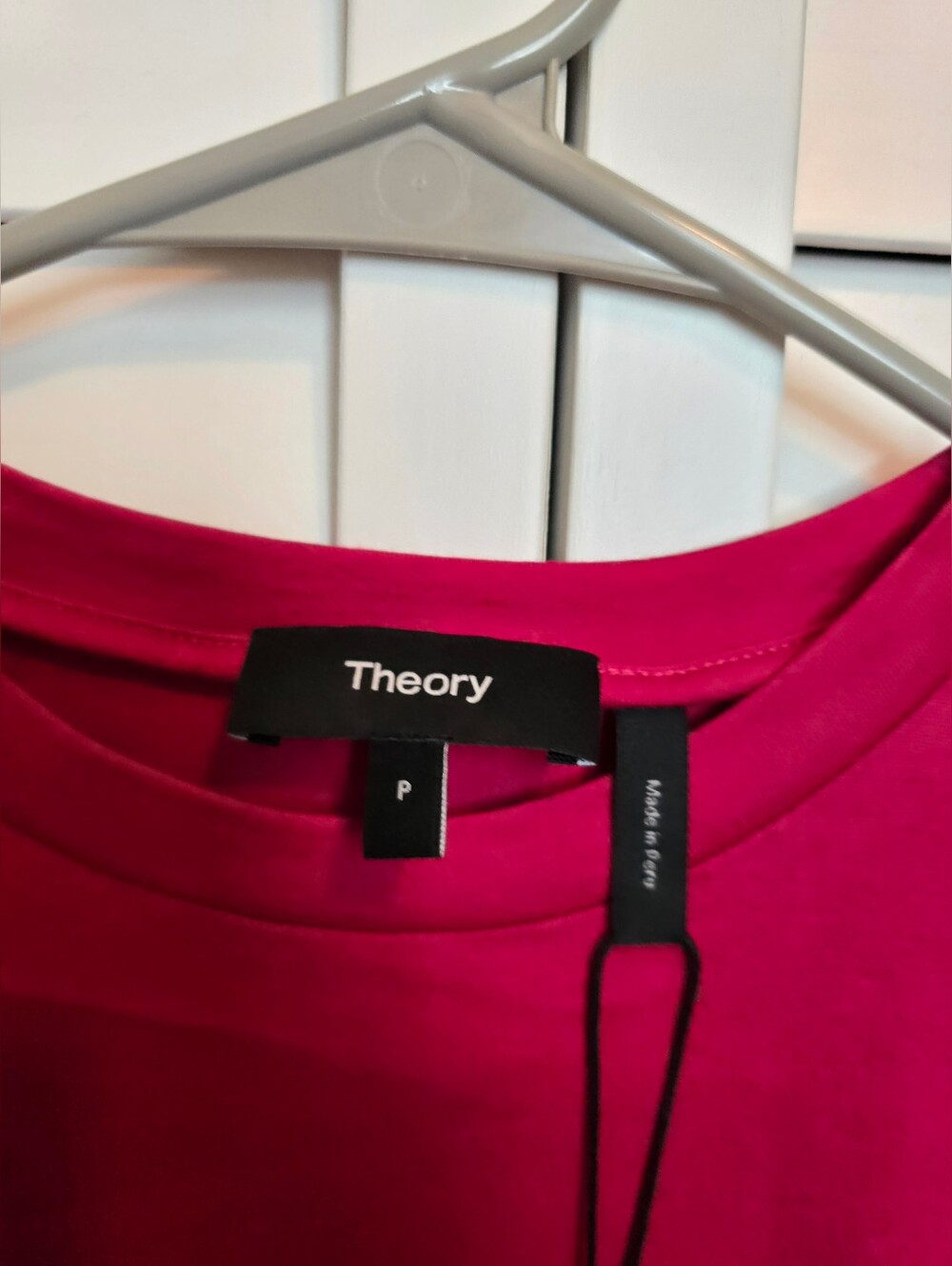 Theory Tiny Apex Organic Pima Cotton T-shirt, Size P (XS) - Picture 3 of 9